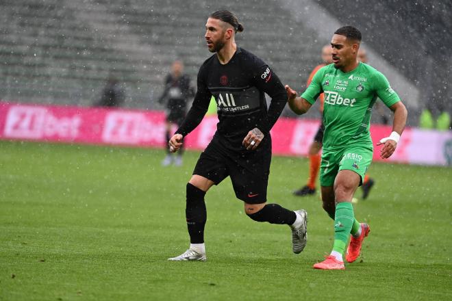 Sergio Ramos, en su debut con el PSG (Foto: Cordon Press).