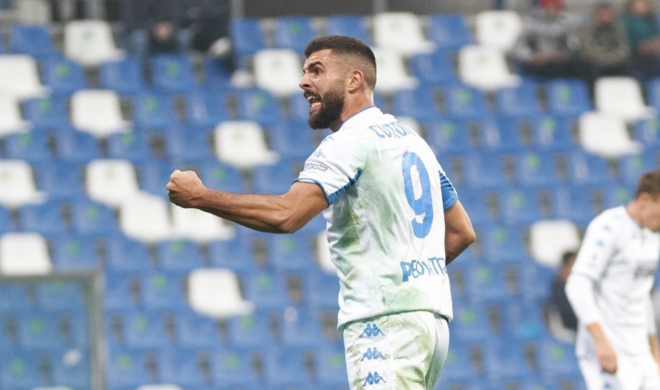 Cutrone celebra un gol con el Empoli.