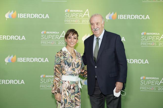 Vicente del Bosque y Sandra Sánchez, en la entrega de Premios Iberdrola SuperA.
