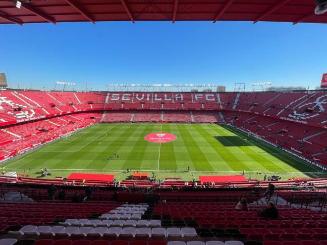 El Sánchez-Pizjuán, estadio del Sevilla, el escenario de la final de la Europa League.