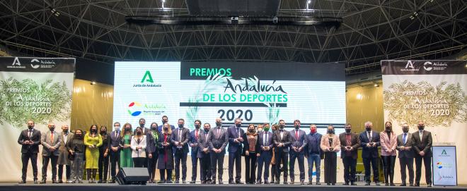 Los galardonados en los Premios Andalucía de los Deportes 2020.