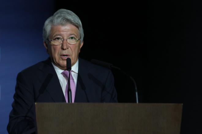 Enrique Cerezo, en un acto del Atlético de Madrid (Foto: Cordon Press).