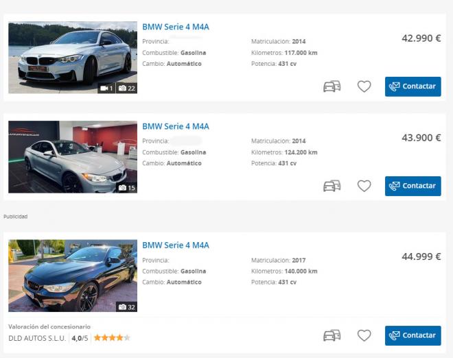 BMW M4 a la venta en la web autocasion.com