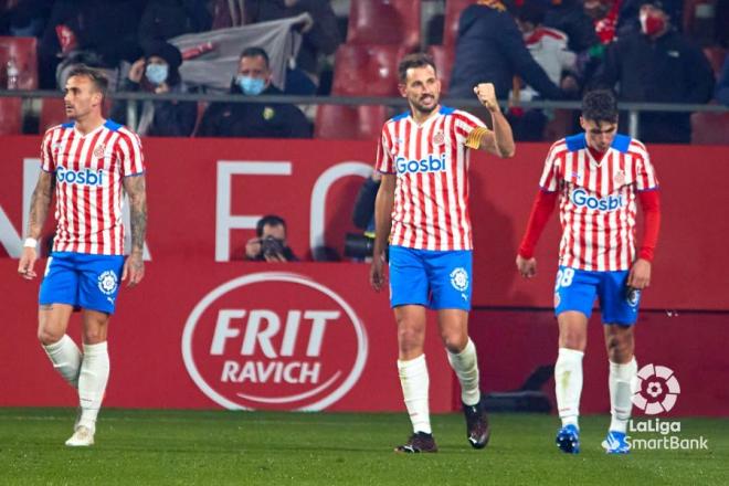Stuani celebra un gol del Girona al Leganés (Foto: LaLiga).