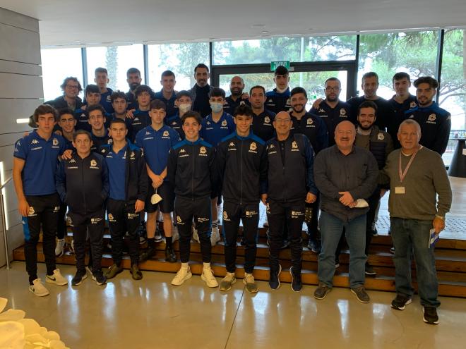 Aouate visita al Dépor juvenil en Israel antes del partido de Youth League (Foto: RCD).