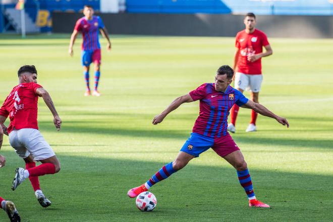 Ferran Jutglà, en un partido con el Barcelona B (Foto: Cordon Press).