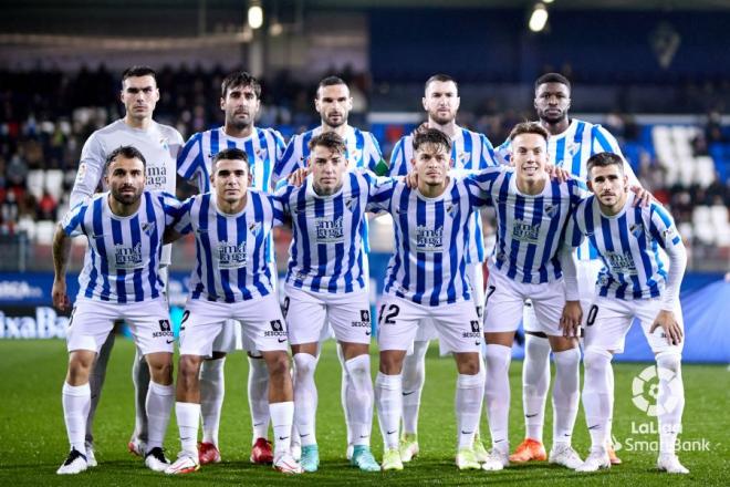 Once inicial del Málaga ante el Eibar (Foto: LaLiga).