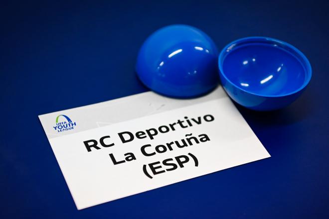Papel del RC Deportivo de La Coruña en el sorteo de la Youth League (Foto: UEFA).
