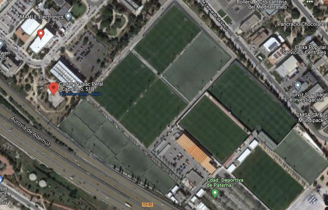 Zona por dónde pretende ampliar el Valencia CF la Ciudad Deportiva de Paterna