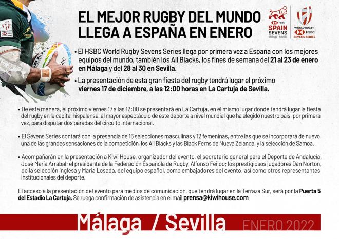 El mejor rugby del mundo llega a España en Enero de 2022.