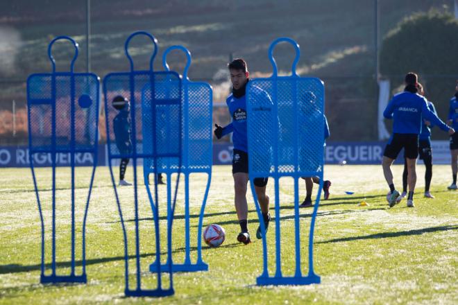 Miku entrenando en la Ciudad Deportiva de Abegondo (Foto: RCD).