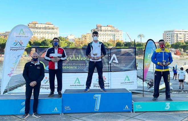 Podio del Club Náutico en el Trofeo de Navidad Juan Andrades.