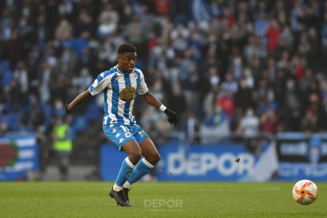 William de Camargo durante un partido con el Dépor en Riazor (Foto: RCD).