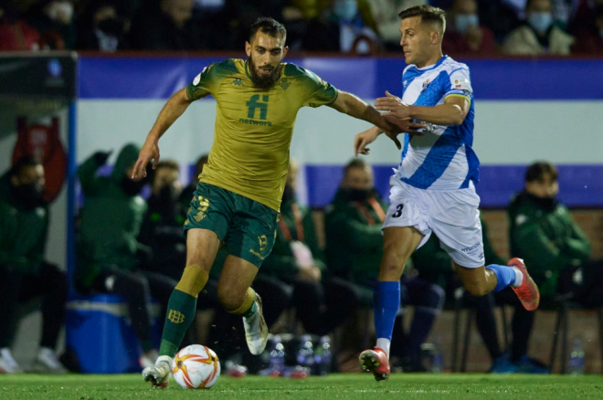 Borja Iglesias, en el Talavera-Betis.