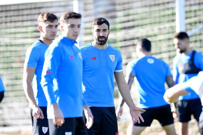 Balenziaga con Zarraga entrenando en Lezama (Foto: Athletic Club).