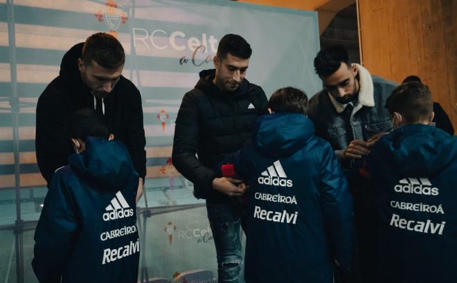 Rubén Blanco, Hugo Mallo y Brais Méndez (Foto: RC Celta).