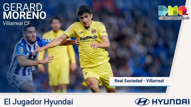 Gerard Moreno, Jugador Hyundai del Real Sociedad-Villarreal.