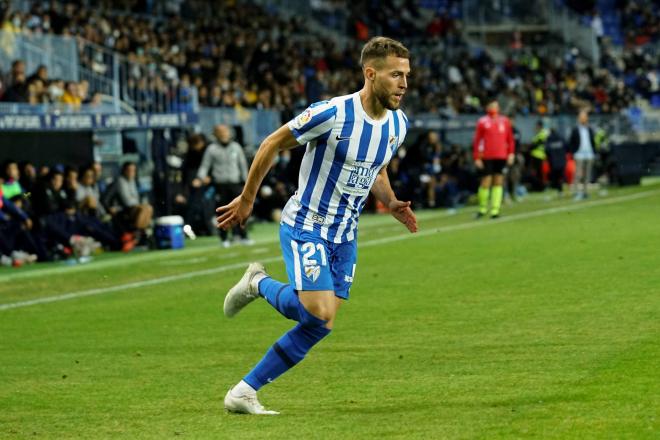 Iván Calero durante un partido del Málaga (Foto: Cordon Press).