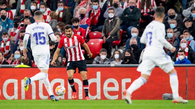 Balenziaga, durante el partido ante el Real Madrid en San Mamés (Foto: Athletic Club).