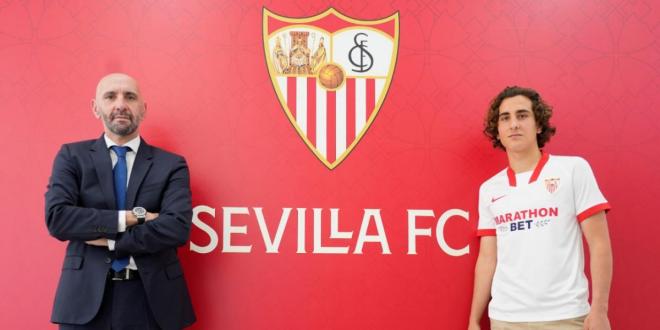 Monchi junto a Valentino (foto: Sevilla FC).