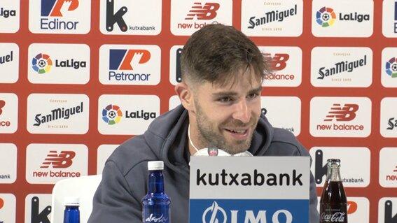 Yeray Álvarez, durante una rueda de prensa.