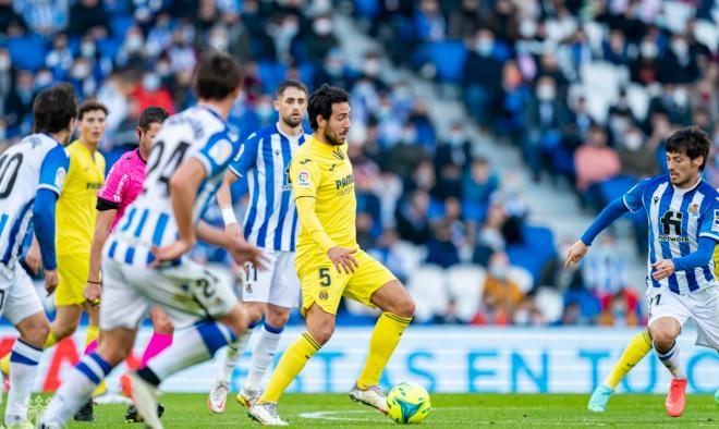 Dani Parejo, durante el Real Sociedad-Villarreal (Foto: Villarreal CF).