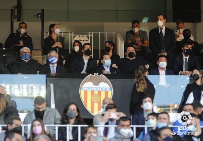 Palco de Mestalla durante el Valencia-Espanyol (Foto: LaLiga).