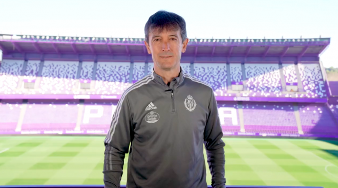 Pacheta desea un feliz 2022 a la afición del Real Valladolid.