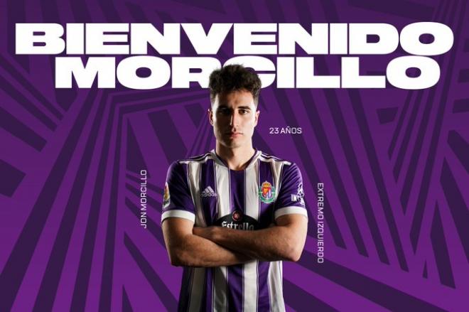 Jon Morcillo, uno de los últimos fichajes, ya es nuevo jugador del Real Valladolid y lo es hasta el próximo 30 de junio.
