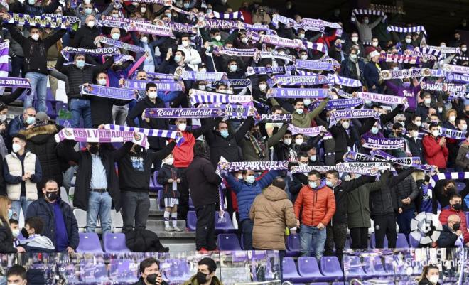 La afición del Real Valladolid, en el duelo ante el CD Leganés (Foto: LaLiga).