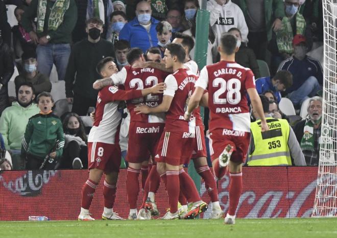 Gol del Celta de Vigo en el Sánchez Pizjuán (Foto: Kiko Hurtado).