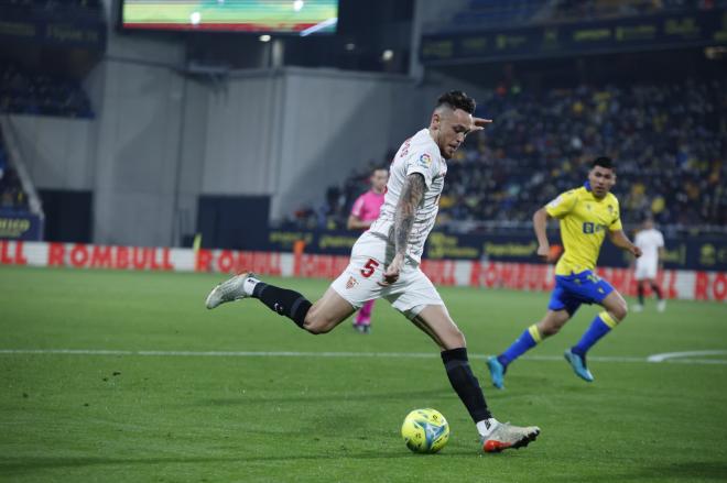 Ocampos durante el partido contra el Cádiz (Foto: Cristo García).