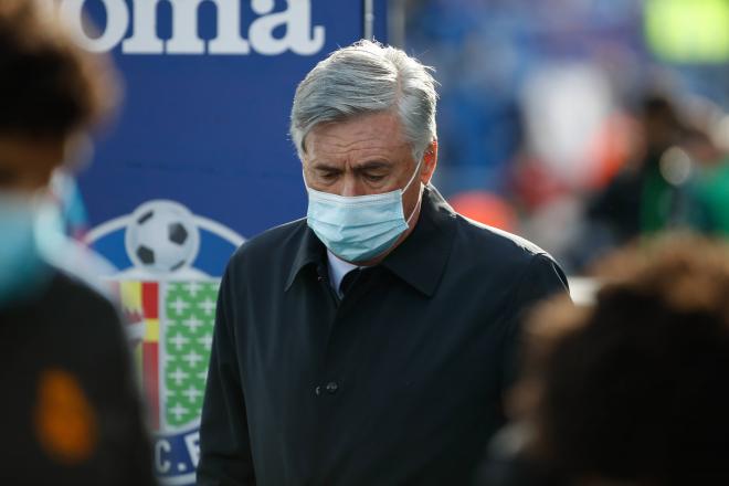 Carlo Ancelotti, en el Getafe-Real Madrid (Foto: Cordon Press).
