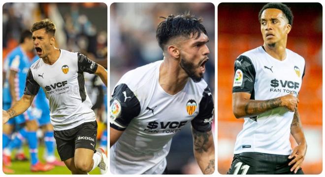 Hélder Costa, Omar Alderete y Hugo Duro, los cedidos del Valencia CF