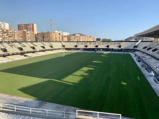 Estadio de Cartagonova, lugar en el que se jugará el Algar-Celta.
