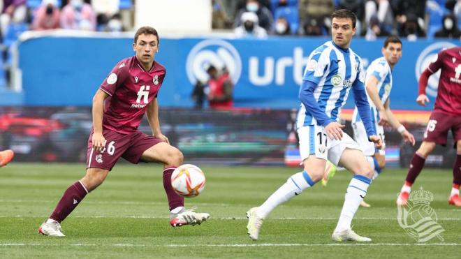 Jon Ander Olasagasti, durante un Leganés-Real Sociedad en Butarque (Foto: Real Sociedad).