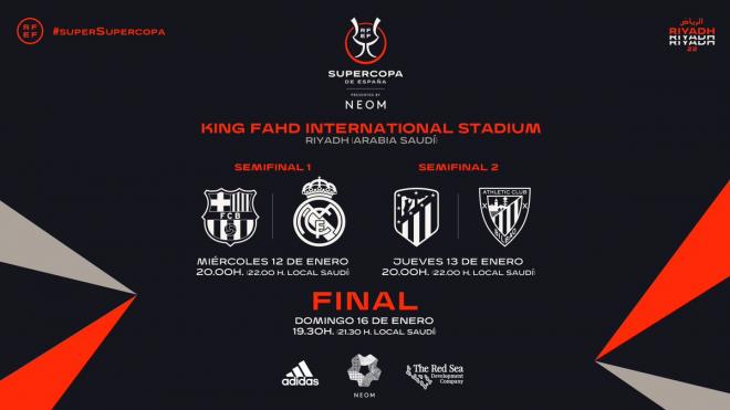 Horarios de la Supercopa de España (Foto: RFEF).