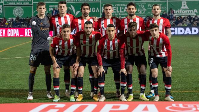 El once del Athletic club en la ronda de Copa ganada el miércoles en Mancha Real.