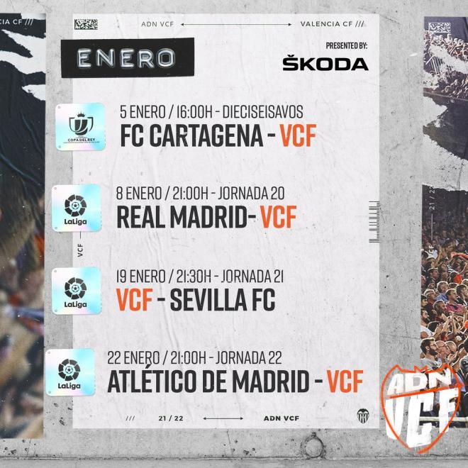 Calendario del Valencia CF