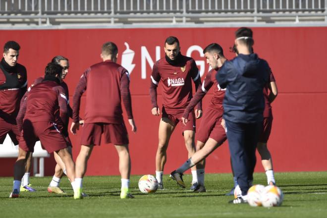 Joan Jordán, en el entrenamiento de este viernes (Foto: Kiko Hurtado).