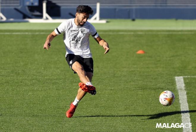 Juande Rivas, en un entrenamiento en el Anexo (Foto: MCF).