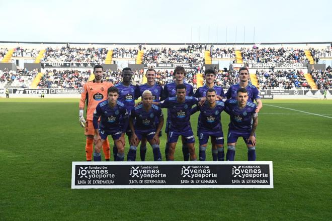 Once del Promesas ante el Badajoz (Foto: Real Valladolid).