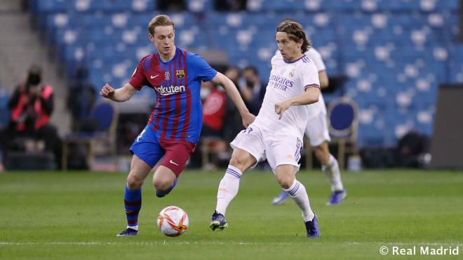 De Jong, operación pendiente de Laporta, y Luka Modric en las semis de la Supercopa de España (Foto: RMCF).