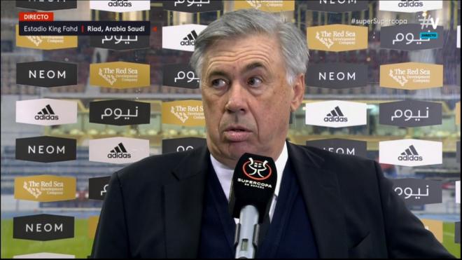 Ancelotti atiende a los medios tras el Barça-Real Madrid.