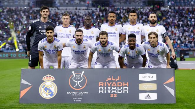 El once del Real Madrid en la Supercopa ante el Barcelona (Foto: RM).