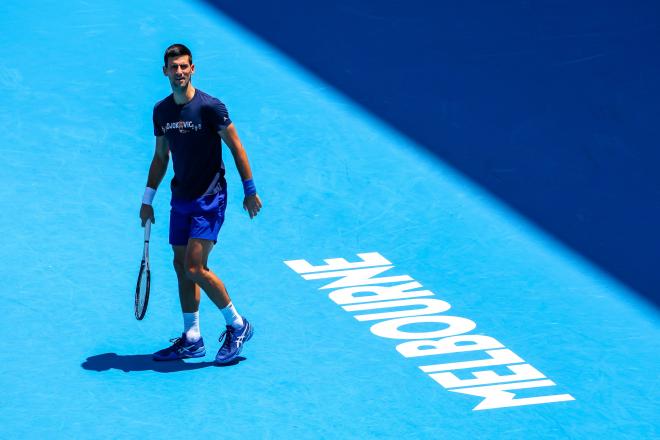 Novak Djokovic, entrenando en Australia (Foto: Cordón Press).