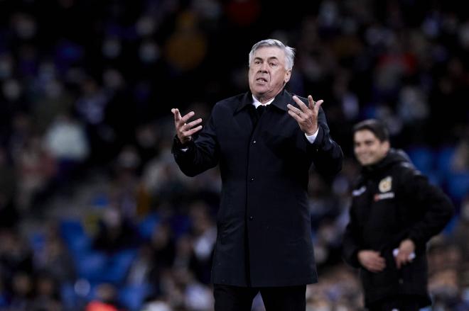 Carlo Ancelotti, durante un partido del Real Madrid (Foto: Cordon Press).