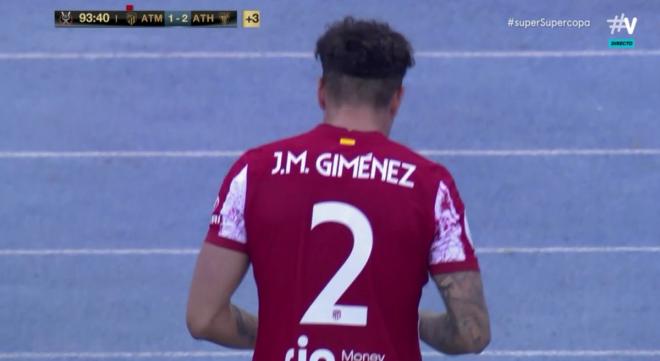 Giménez se marcha expulsado de la Supercopa.