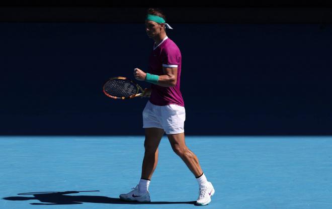 Rafa Nadal, en su estreno en el Abierto de Australia 2022 (Foto: Cordon Press).