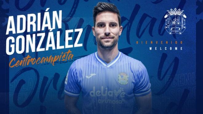 Adrián González, nuevo jugador del Fuenlabrada (Foto: Twitter).